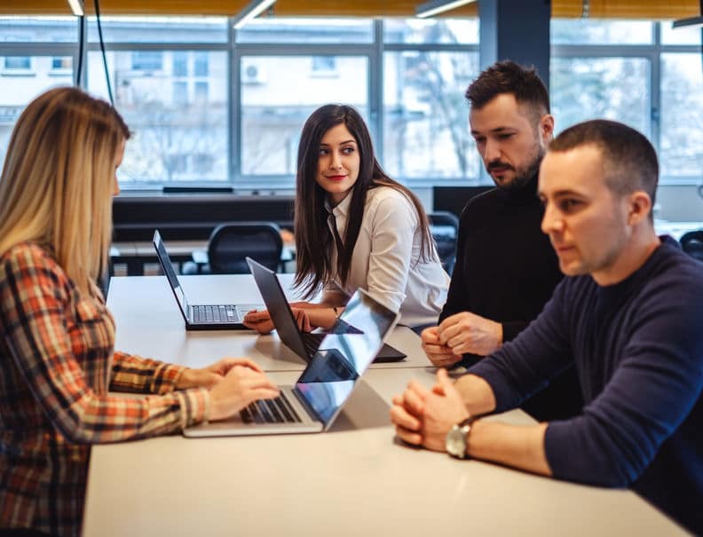 woman attracted to her officemate