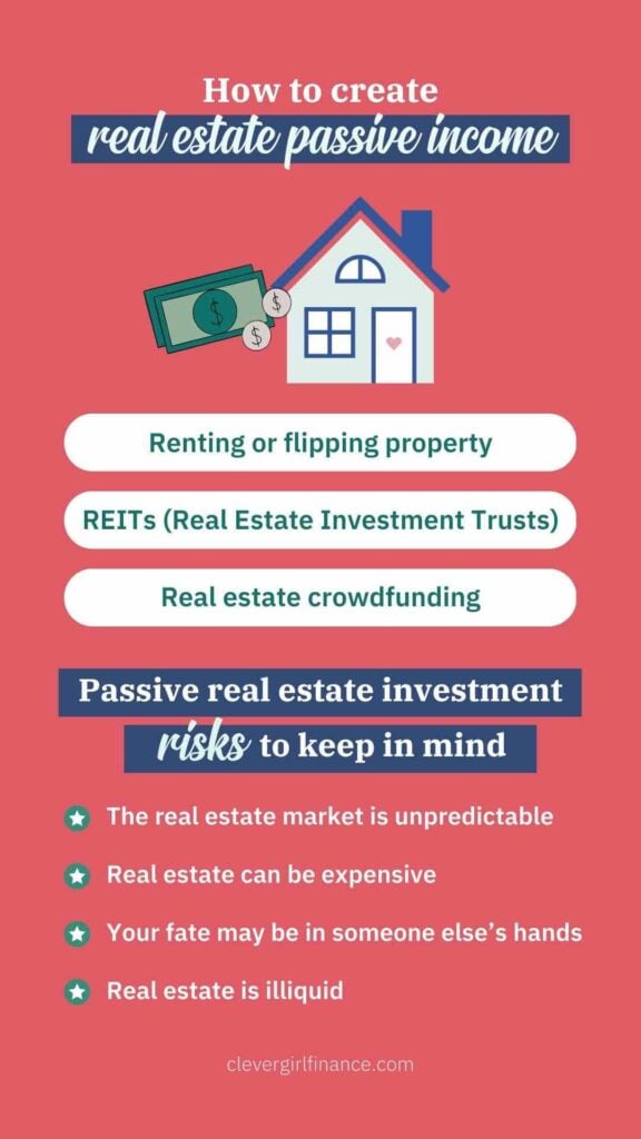 Real estate passive income infographic